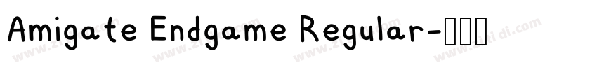 Amigate Endgame Regular字体转换